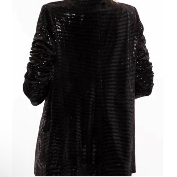 BISHOP + YOUNG Sequin Steal the Night Blazer Black Size M - Picture 4 of 10